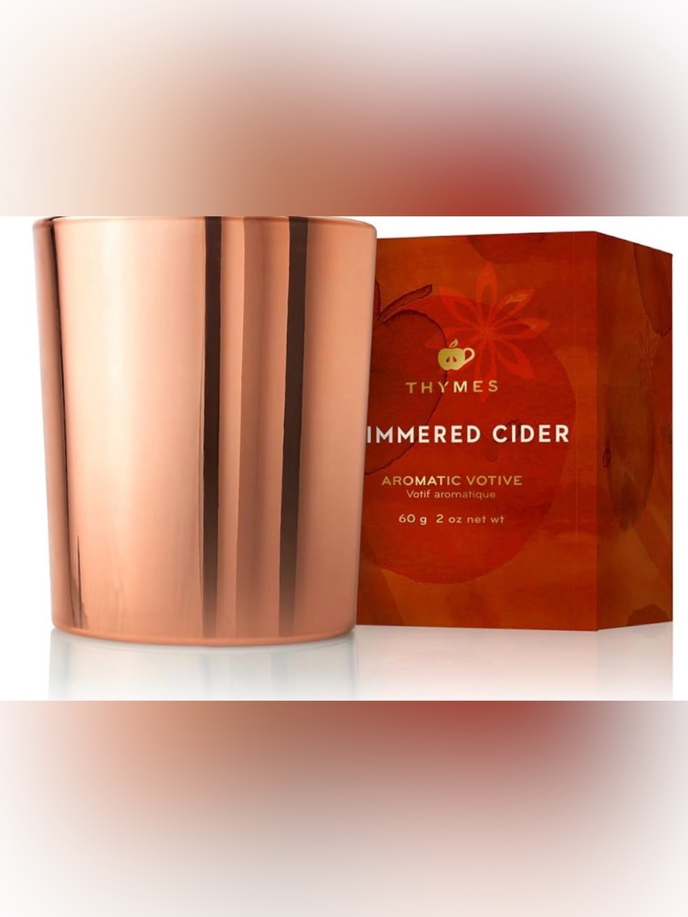 Thymes Scented Candles for Home (Simmered Cider, 2 oz)